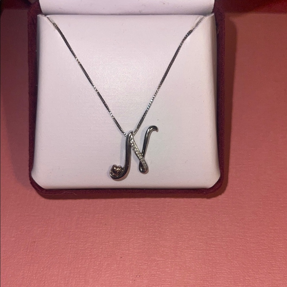 Elegant Silver Initial Necklace
